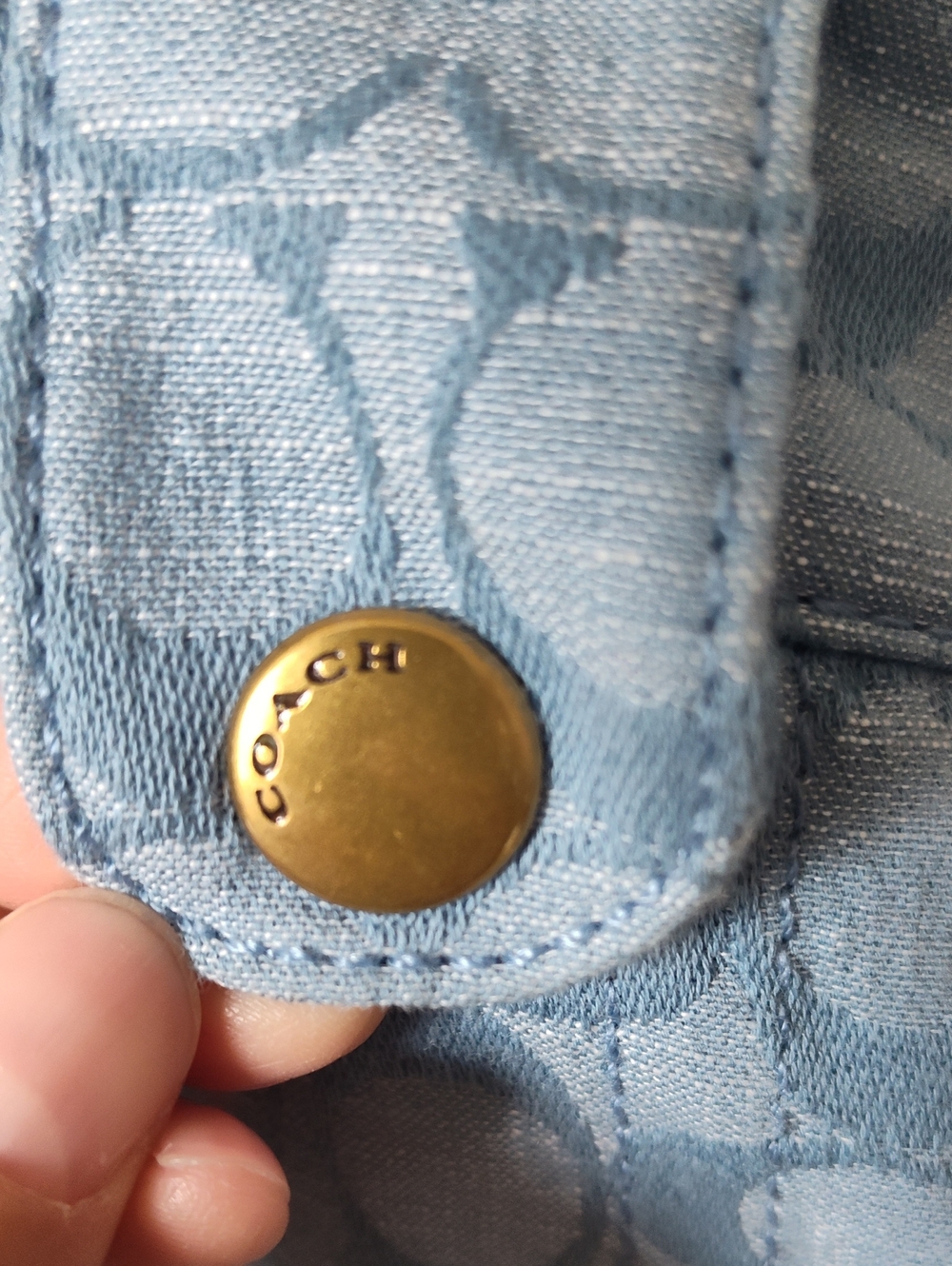 *RARE* COACH Signature Denim Skirt - Picture 3 of 6